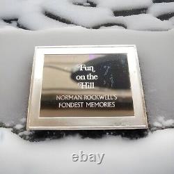 SILVER BAR NORMAN ROCKWELL Memories Fun On The Hill 925 Sterling