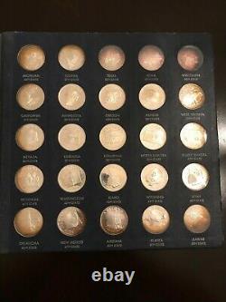 STERLING SILVER Franklin Mint States Of The Union First Edition Proof Set-Toned