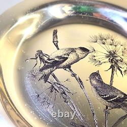 STERLING SILVER Goldfinch Audubon Plate, JAMES F LANSDOWNE for Franklin Mint, 1972