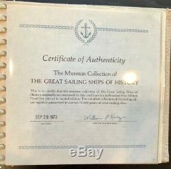 STERLING SILVER INGOTS THE GREAT SAILING SHIPS OF HISTORY by FRANKLIN MINT