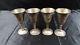 Set Of 4 F. B. Rogers Silver Plate Silverplate Goblets Cups Made In Spain D2