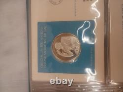 Set Of 5 1977 Sterling Silver Proof 1st Ed. United Nations Commemorative Medals