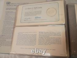 Set Of 5 1977 Sterling Silver Proof 1st Ed. United Nations Commemorative Medals