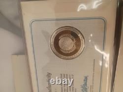 Set Of 5 1977 Sterling Silver Proof 1st Ed. United Nations Commemorative Medals