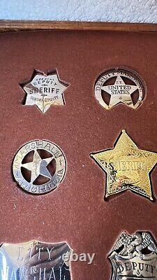 Set of 12 Franklin Mint Badges of the Great Western Lawman in Original Case
