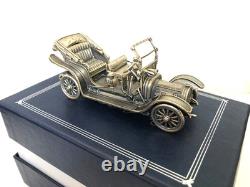 Set of 12 Franklin Mint Highly Detailed Sterling Silver Cars Models, 2,093 grams