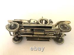 Set of 12 Franklin Mint Highly Detailed Sterling Silver Cars Models, 2,093 grams