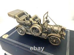 Set of 12 Franklin Mint Highly Detailed Sterling Silver Cars Models, 2,093 grams