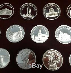 Set of 20 1 oz Silver Rounds Great American Landmarks Franklin Mint Sterling