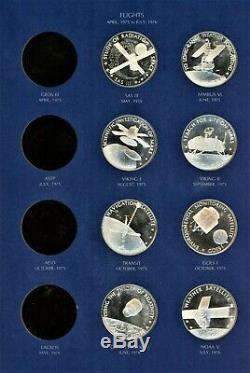 Set of 20 Sterling Silver proof America in Space medals Franklin Mint