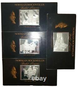 Set of 4 First Edition 1973 Norman Rockwell Fondest Memories Silver Bars