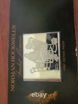 Set of 4 First Edition 1973 Norman Rockwell Fondest Memories Silver Bars