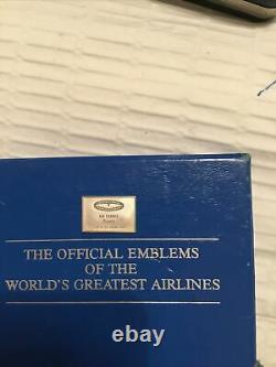Set of 50 Franklin Mint Sterling Silver Worlds Greatest Airlines Emblems 1981
