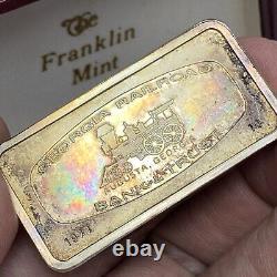 Silver 1971 Augusta Georgia Railroad Bank & Trust Franklin Mint Art Bar-65.43g