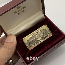 Silver 1971 Augusta Georgia Railroad Bank & Trust Franklin Mint Art Bar-65.43g