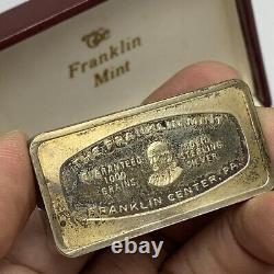 Silver 1971 Augusta Georgia Railroad Bank & Trust Franklin Mint Art Bar-65.43g