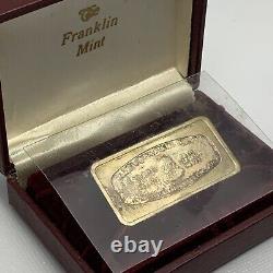 Silver 1971 Augusta Georgia Railroad Bank & Trust Franklin Mint Art Bar-65.43g
