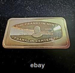 Silver 1971 Augusta Georgia Railroad Bank & Trust Franklin Mint Art Bar-66g B4