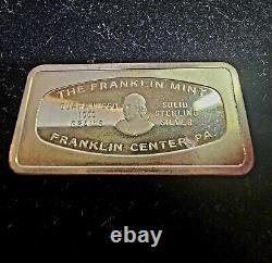 Silver 1971 Augusta Georgia Railroad Bank & Trust Franklin Mint Art Bar-66g B4
