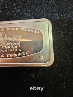 Silver 1971 Augusta Georgia Railroad Bank & Trust Franklin Mint Art Bar-66g B4