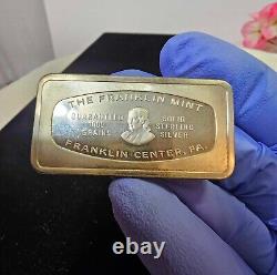 Silver 1971 Augusta Georgia Railroad Bank & Trust Franklin Mint Art Bar-66g B4