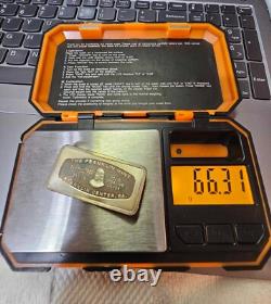 Silver 1971 Augusta Georgia Railroad Bank & Trust Franklin Mint Art Bar-66g B4