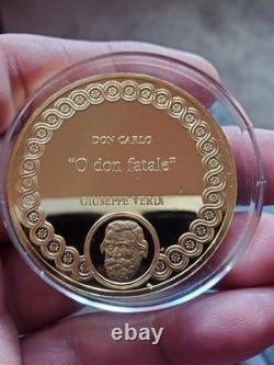 Silver 2 OZ Medal Franklin Mint 100 Greatest Masterpieces Don Carlo O Don Fatale