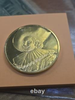 Silver 2 OZ Medal Franklin Mint 100 Greatest Masterpieces LAUGHING CAVALIER