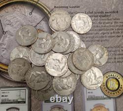 Silver 8 coins Random Dates & Mint Marks Franklin Half Dollar's TP-6921