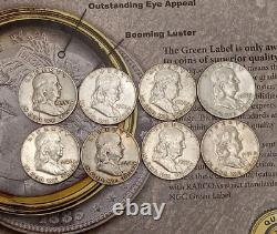 Silver 8 coins Random Dates & Mint Marks Franklin Half Dollar's TP-6921