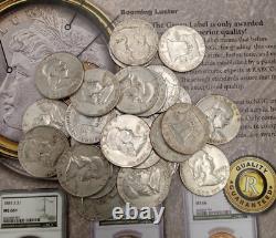Silver 8 coins Random Dates & Mint Marks Franklin Half Dollar's TP-6921