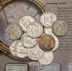 Silver 8 coins Random Dates & Mint Marks Franklin Half Dollar's TP-6921