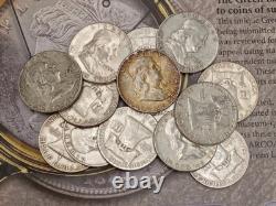 Silver 8 coins Random Dates & Mint Marks Franklin Half Dollar's TP-6921