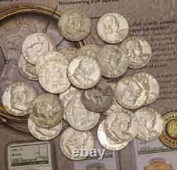 Silver 8 coins Random Dates & Mint Marks Franklin Half Dollar's TP-6921