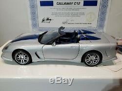 Silver/Blue Callaway C12 LS1/440 Corvette Ltd Ed only 599 Franklin Mint 124
