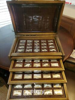 Silver Car Ingot Collections (set Of Two Regular + Mini) By The Franklin Mint