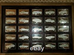 Silver Car Ingot Collections (set Of Two Regular + Mini) By The Franklin Mint