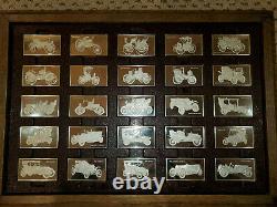 Silver Car Ingot Collections (set Of Two Regular + Mini) By The Franklin Mint