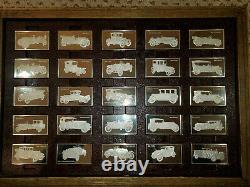 Silver Car Ingot Collections (set Of Two Regular + Mini) By The Franklin Mint