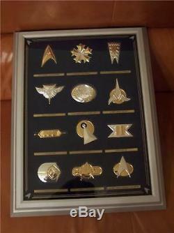 Silver & Gold Official Star Trek Insignia Badges Set Franklin Mint