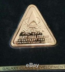 Silver & Gold Official Star Trek Insignia Badges Set Series 2 Franklin Mint RARE
