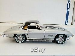 Silver Pearl 1967 Corvette 427/390 Conv/Hardtop #111/435 Franklin Mint 124