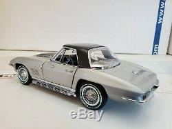 Silver Pearl 1967 Corvette 427/390 Conv/Hardtop #111/435 Franklin Mint 124
