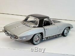 Silver Pearl 1967 Corvette 427/390 Conv/Hardtop #111/435 Franklin Mint 124