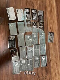 Silver Sterling 925. Centennial Car Ingot Collection Set By The Franklin Mint
