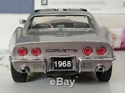 Silverstone Silver 1968 427 Corvette Coupe Limited Edition Franklin Mint 124