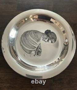 Spencer 1972 Franklin Mint Sterling Silver Mother's Day Plate No Medallion