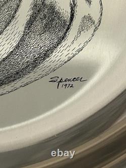 Spencer 1972 Franklin Mint Sterling Silver Mother's Day Plate No Medallion