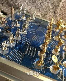 Star Trek 25th Anniversary Chess Set -FRANKLIN MINT SILVER