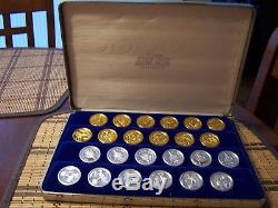 Star Trek Franklin Mint 1989 25th Anniversary checkers GOLD+SILVER set=EC
